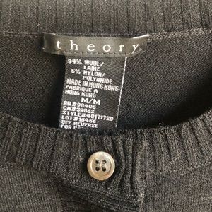 Theory Sweaters - Theory Black Wool Button Front Cardigan Theory Sweaters - Theory Black Wool Button Front Cardigan